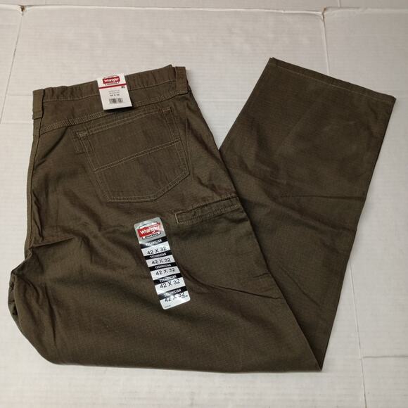 Wrangler Workwear Technician Ripstop Pants Men's 42x32 Loden Relaxed Fit - Picture 1 of 7
